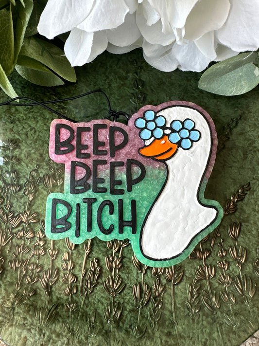 Multi color beep beep b*tch freshie