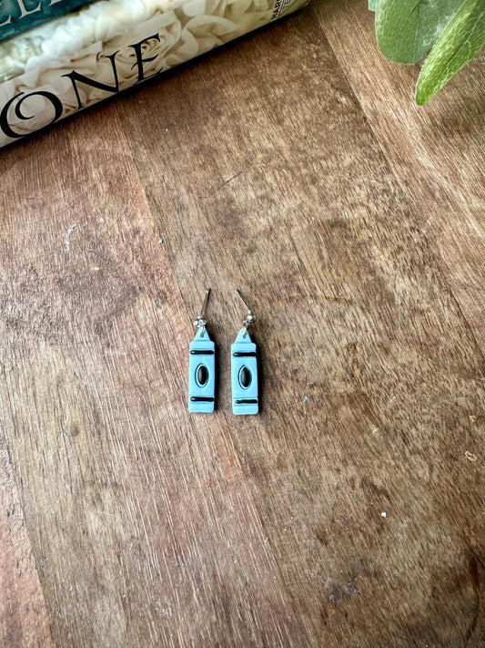 Light blue small crayon dangles ￼