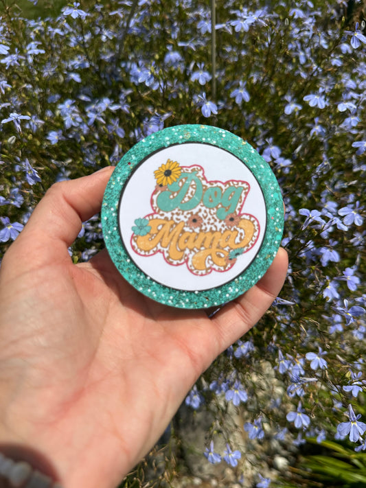 Teal boho dog mama freshie