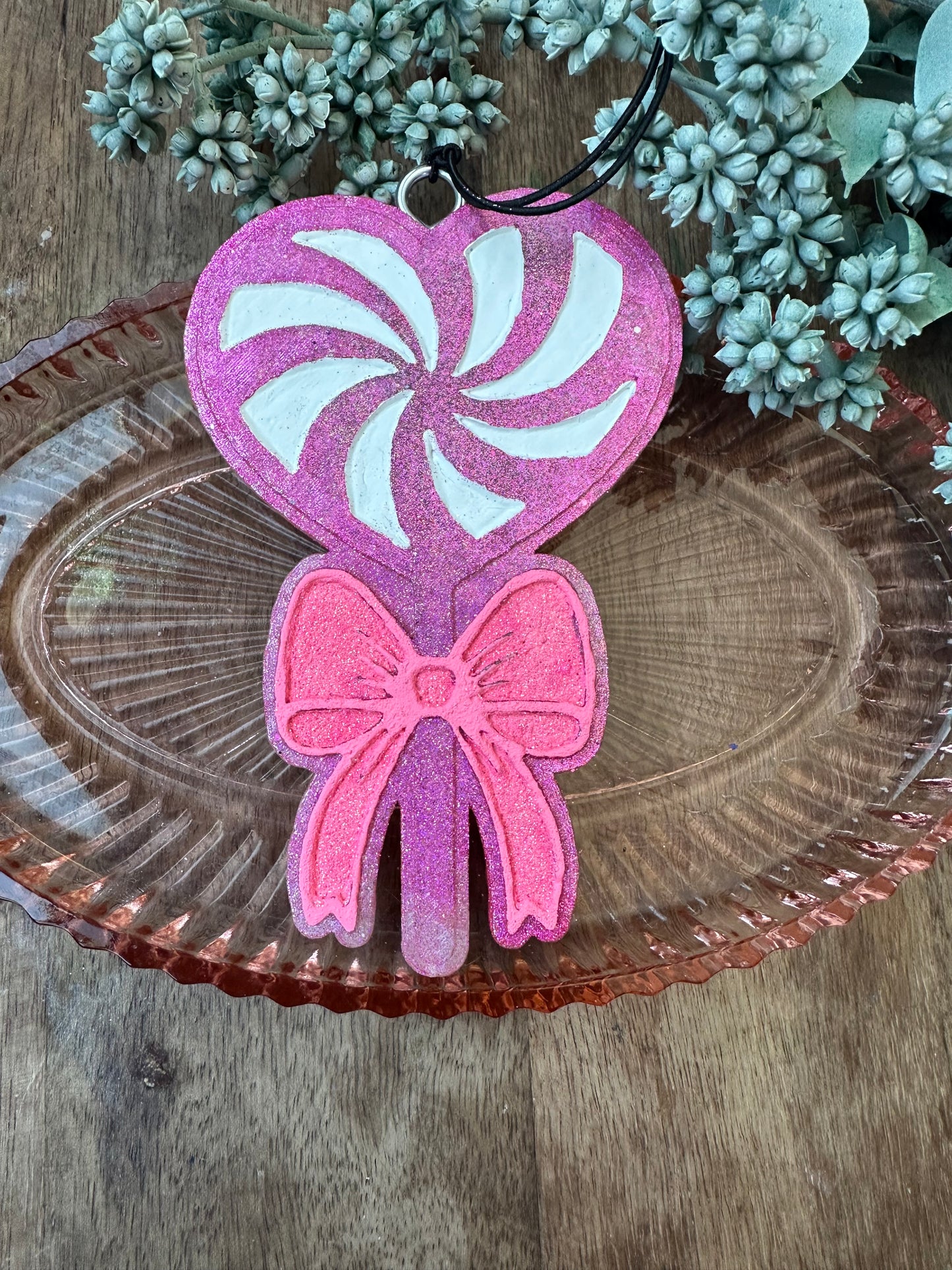 Heart lollipop freshie