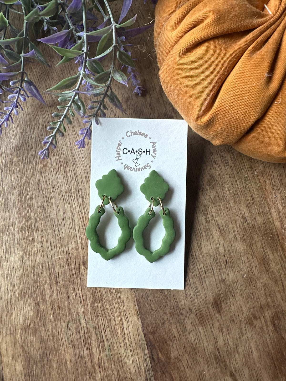 Sage green dangles