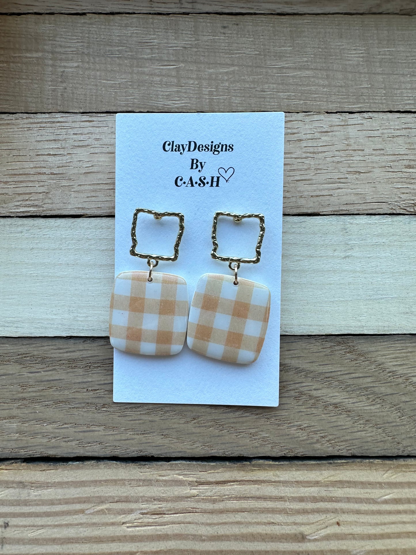 Yellow checkered dangles