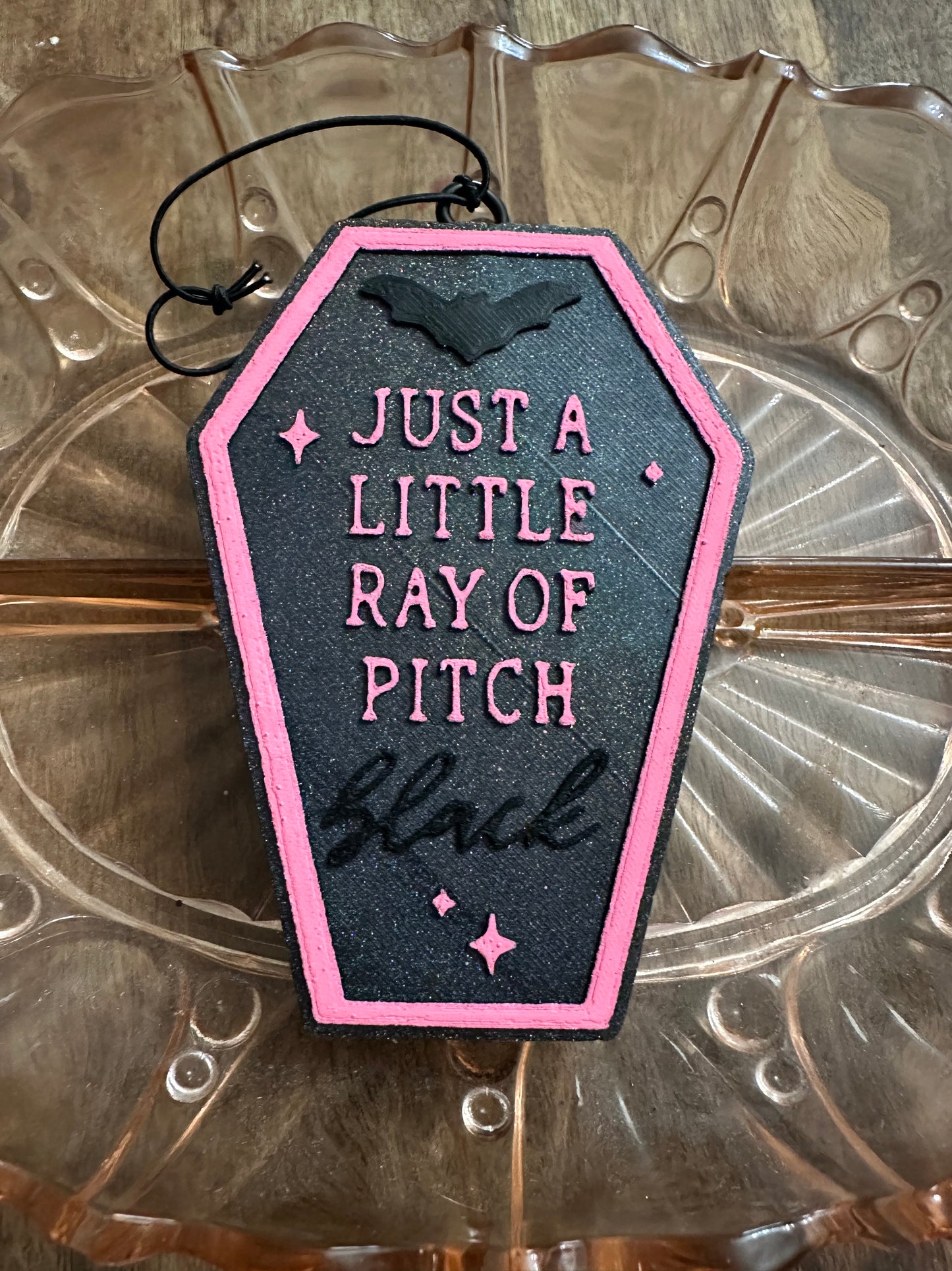 Just a ray of pitch black with pink freshie
